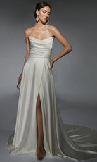 Alyce Paris 7107 - Strapless A-line Perfect Satin Gown