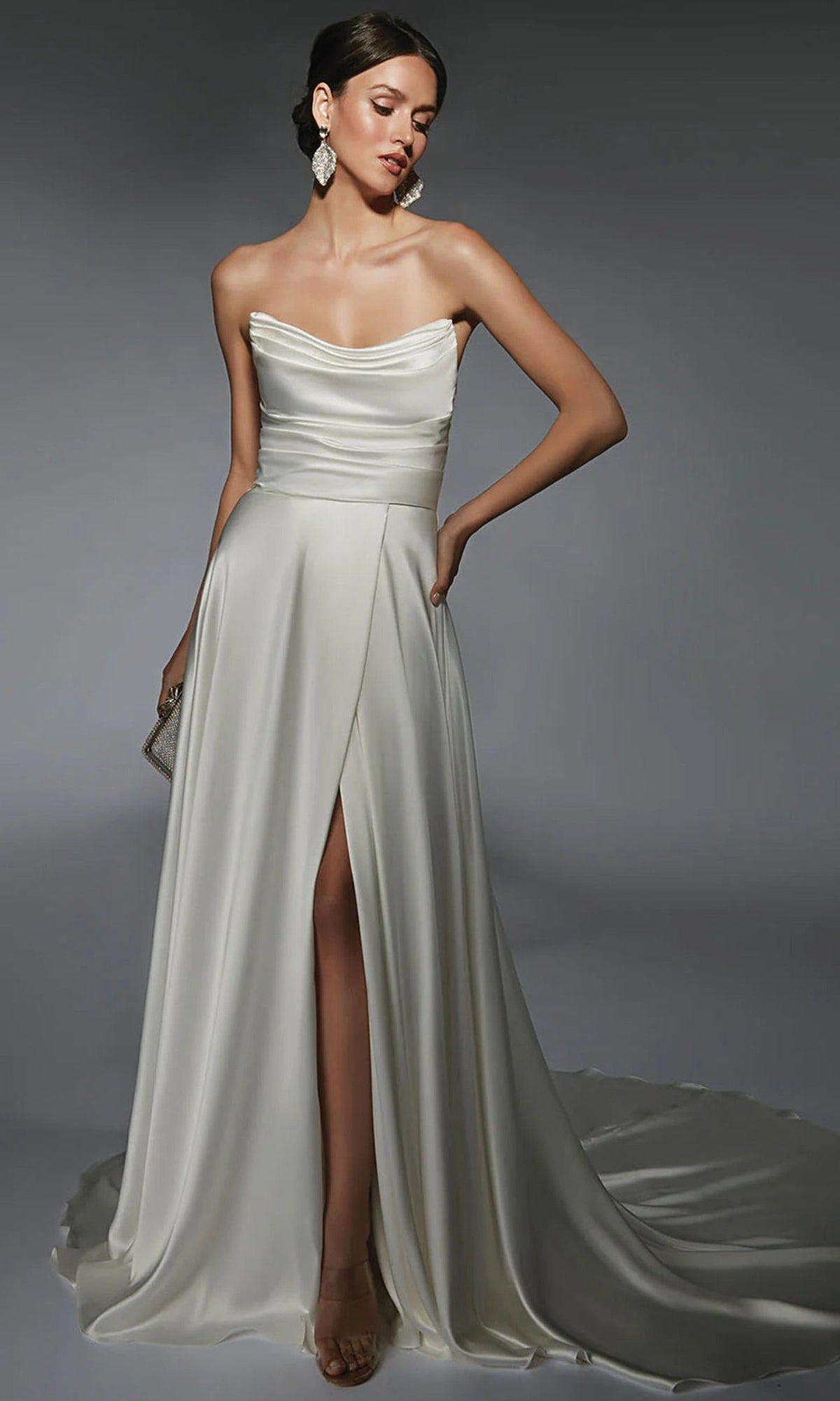 Alyce Paris 7107 - Strapless A-line Perfect Satin Gown