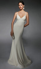 Alyce Paris 7108 - Spaghetti Strap A-line Minimalist Gown