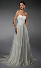 Alyce Paris 7110 - Scoop Neckline Beaded Waist Bridal Gown