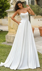 Alyce Paris 7110 - Scoop Neckline Beaded Waist Bridal Gown