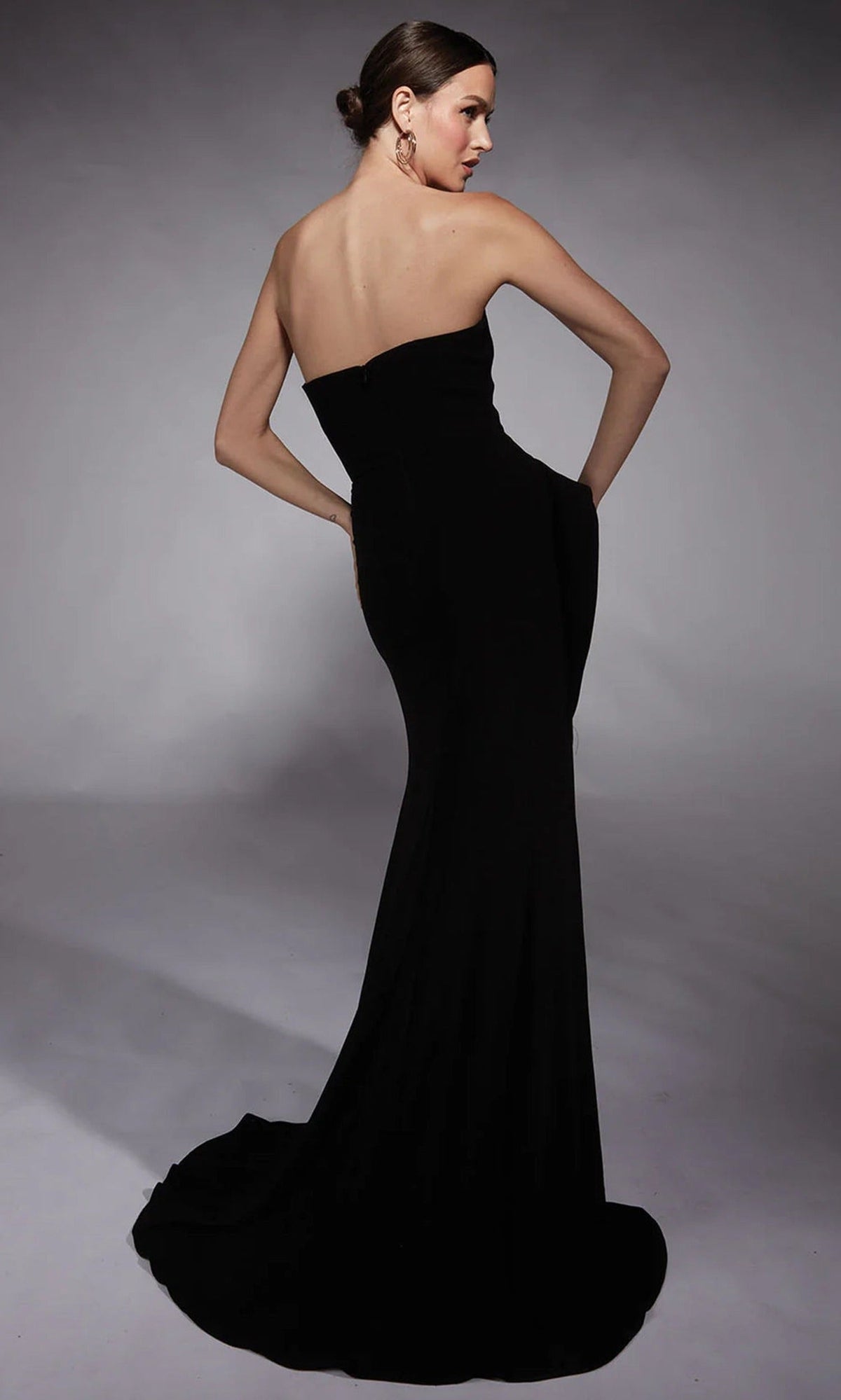 Alyce Paris 7112 - Strapless Asymmetrical Peplum Evening Dress
