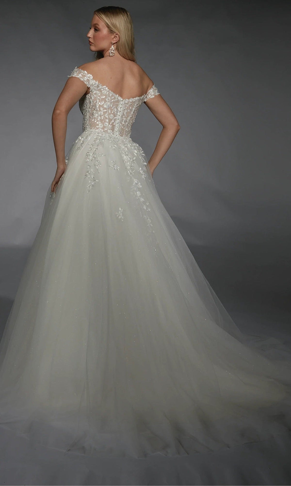 Alyce Paris 7129 - Sparkle Tulle Off Shoulder Ballgown