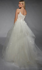 Alyce Paris 7131 - Ruffled Skirt Floral Bridal Ballgown
