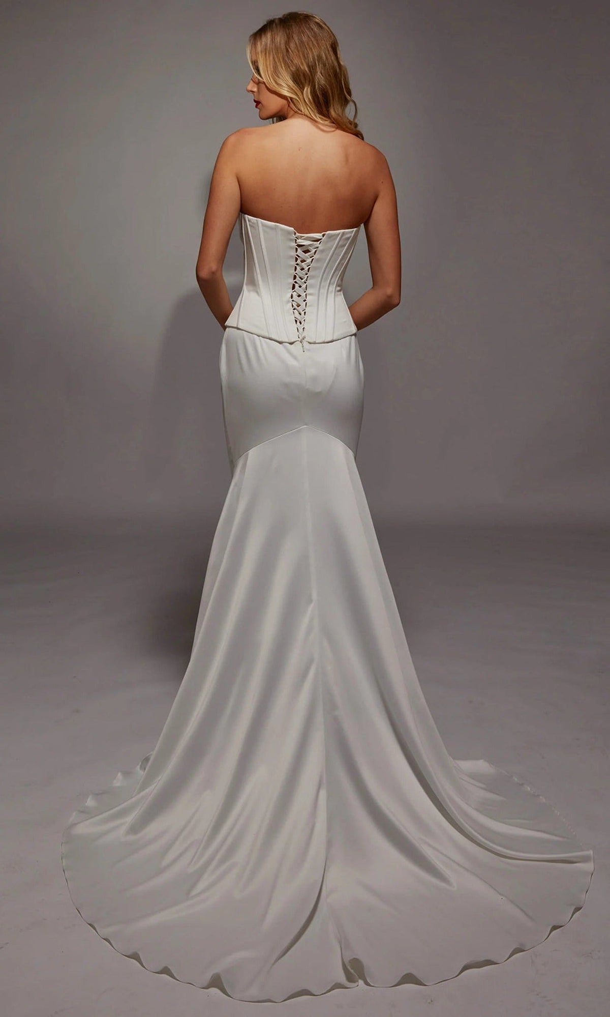 Alyce Paris 7136 - Strapless Corset Satin Gown