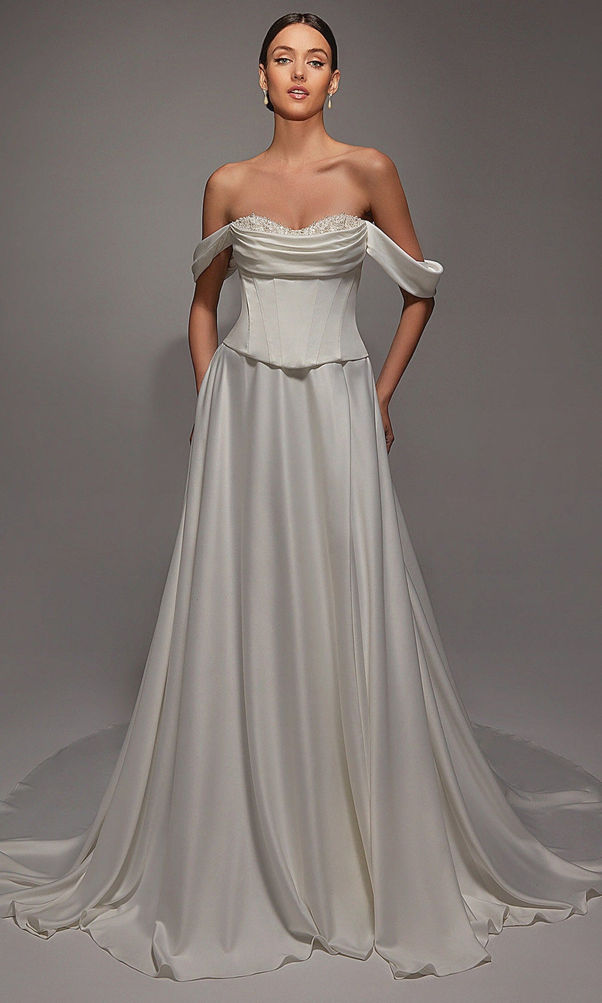 Alyce Paris 7142 - Corset Bodice Gown with Luxe Train
