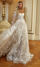 Alyce Paris 7150 - Printed Ruffle Corset Ballgown