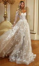 Alyce Paris 7150 - Printed Ruffle Corset Ballgown