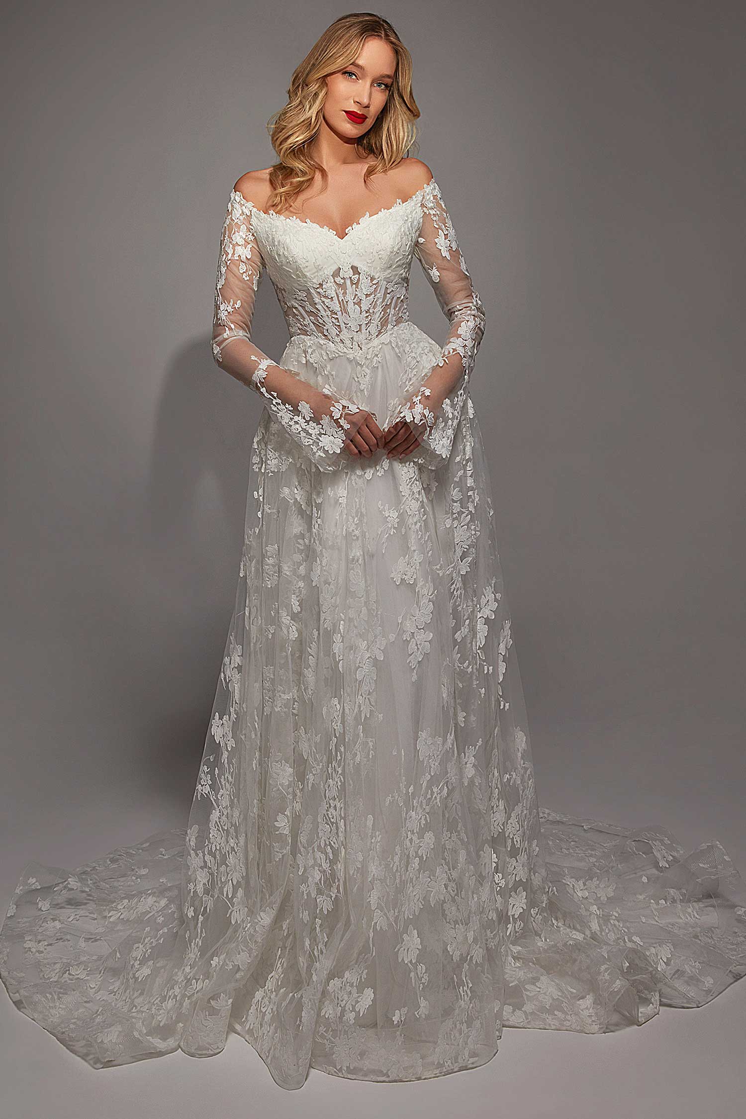 Alyce Paris 7150 - Printed Ruffle Corset Ballgown