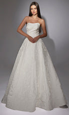 Alyce Paris 7155 - Semi-Sweetheart Floral Jacquard Bridal Gown