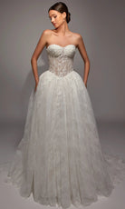 Alyce Paris 7163 - Floral Corset Lace Ball Gown