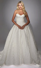 Alyce Paris 7164 - Floral Jacquard Ball Gown with Corset Bodice