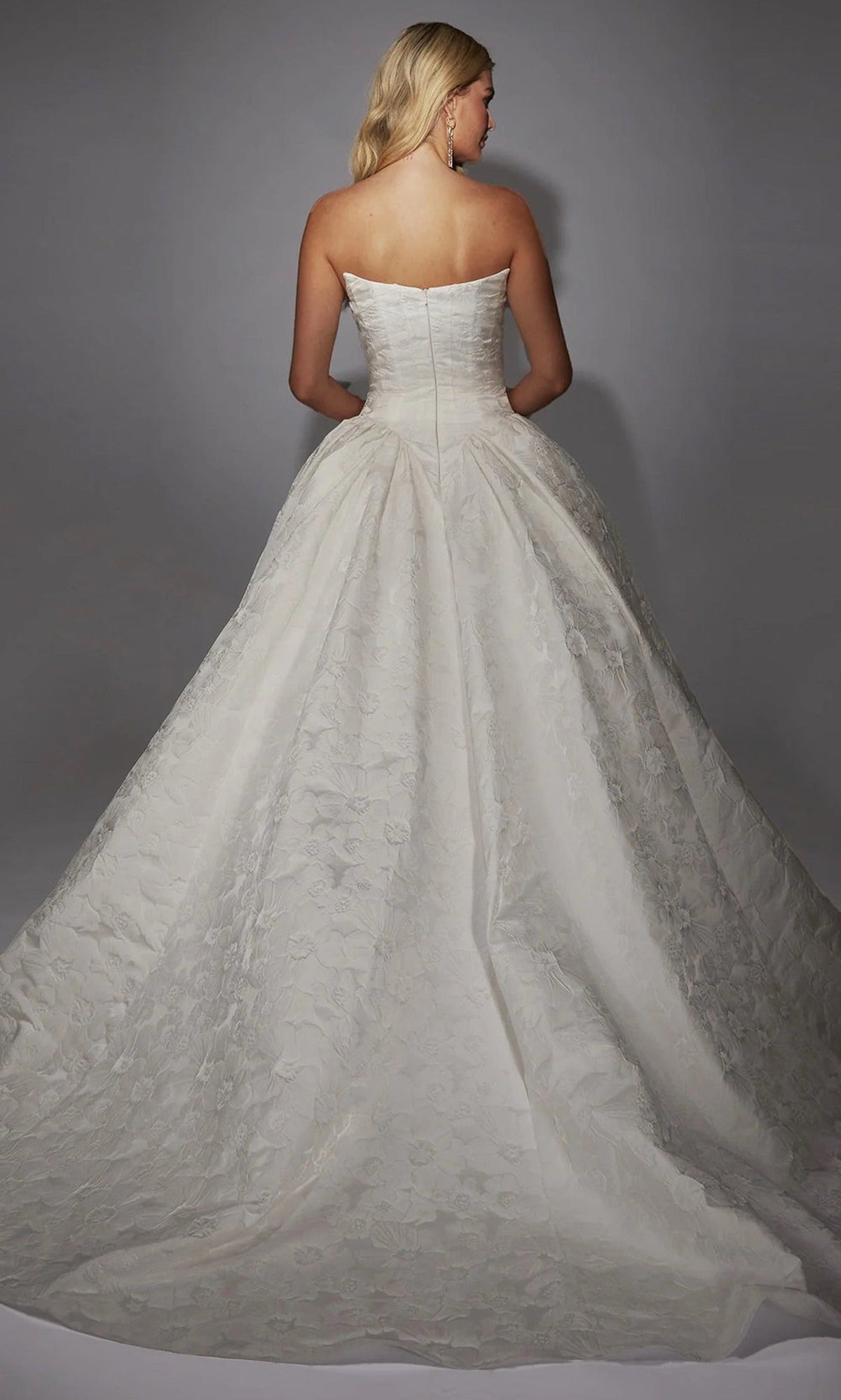 Alyce Paris 7164 - Floral Jacquard Ball Gown with Corset Bodice