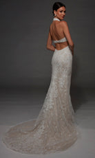 Alyce Paris 7173 - Allover Lace High Halter Bridal Gown