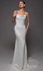 Alyce Paris 7175 - Cowl Neckline Bridal Fitted Gown