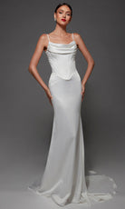 Alyce Paris 7175 - Cowl Neckline Bridal Fitted Gown