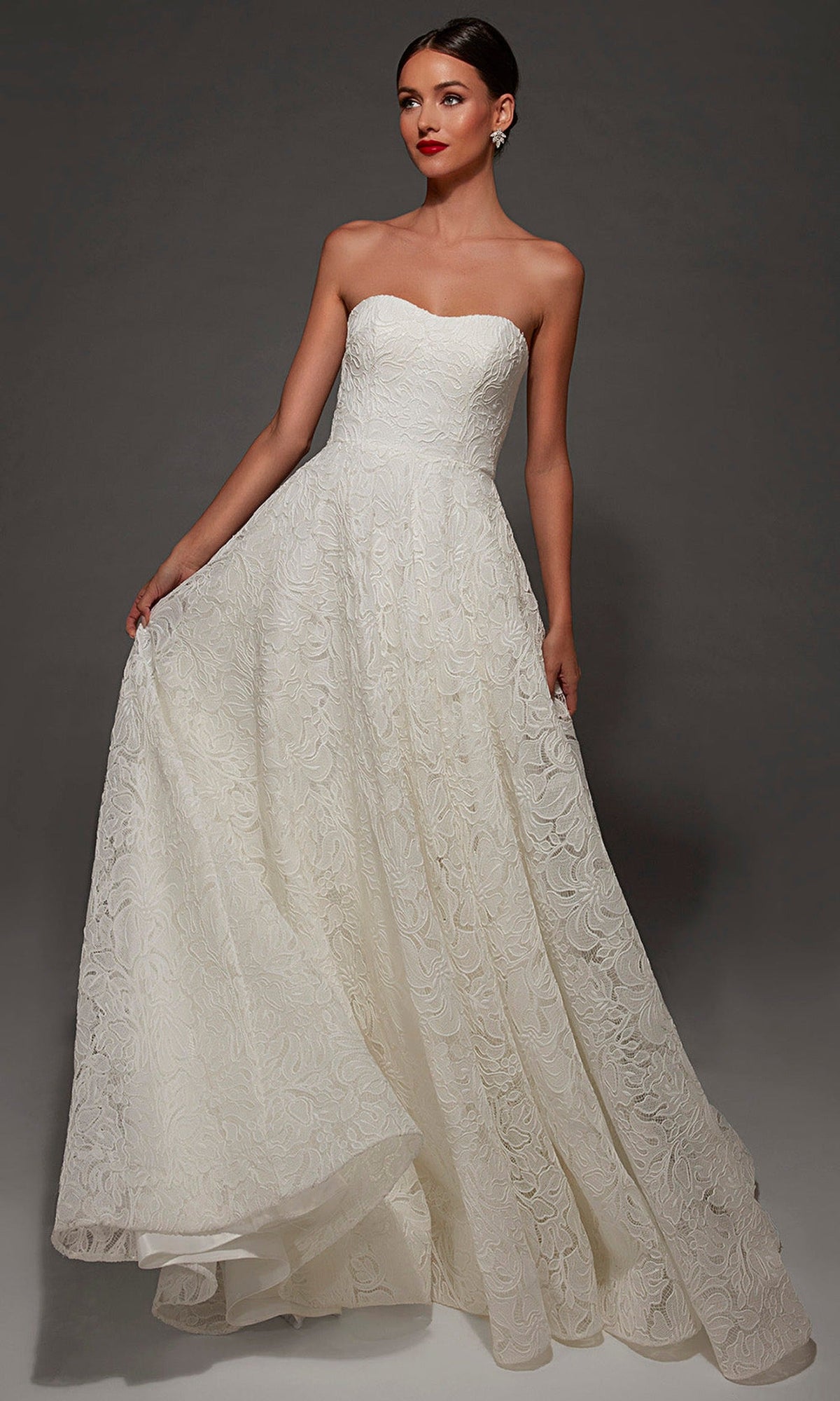 Alyce Paris 7178 - Allover Lace A-Line Wedding Gown