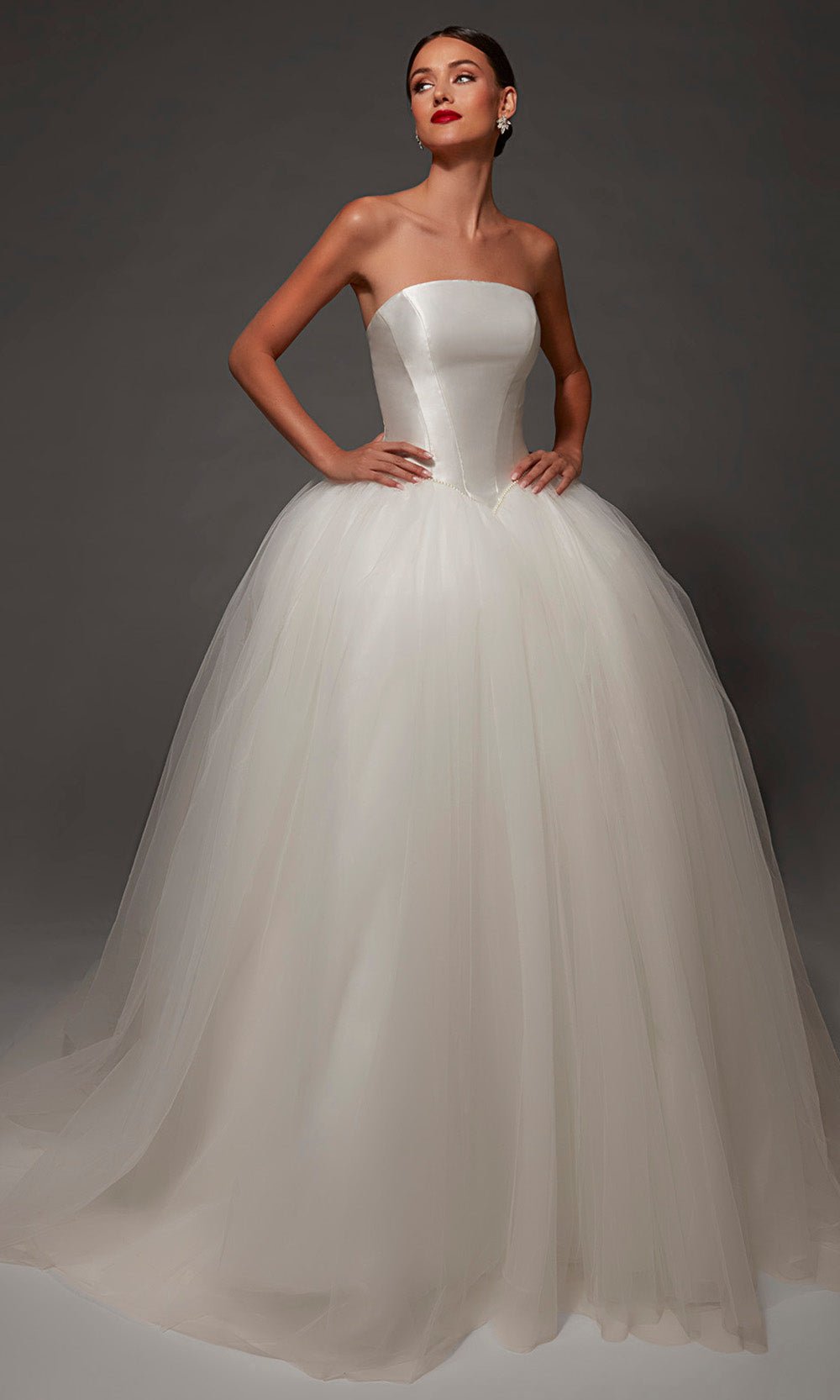 Alyce Paris 7182 - Straight Across Layered Tulle Ballgown - Silhouette Dresses