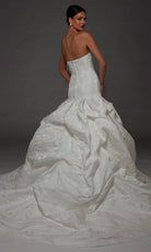 Alyce Paris 7185 - Floral Jacquard Draped Mermaid Gown