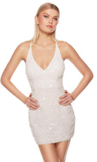 Alyce Paris 84001 - Sequin Ornate Cocktail Dress - back view