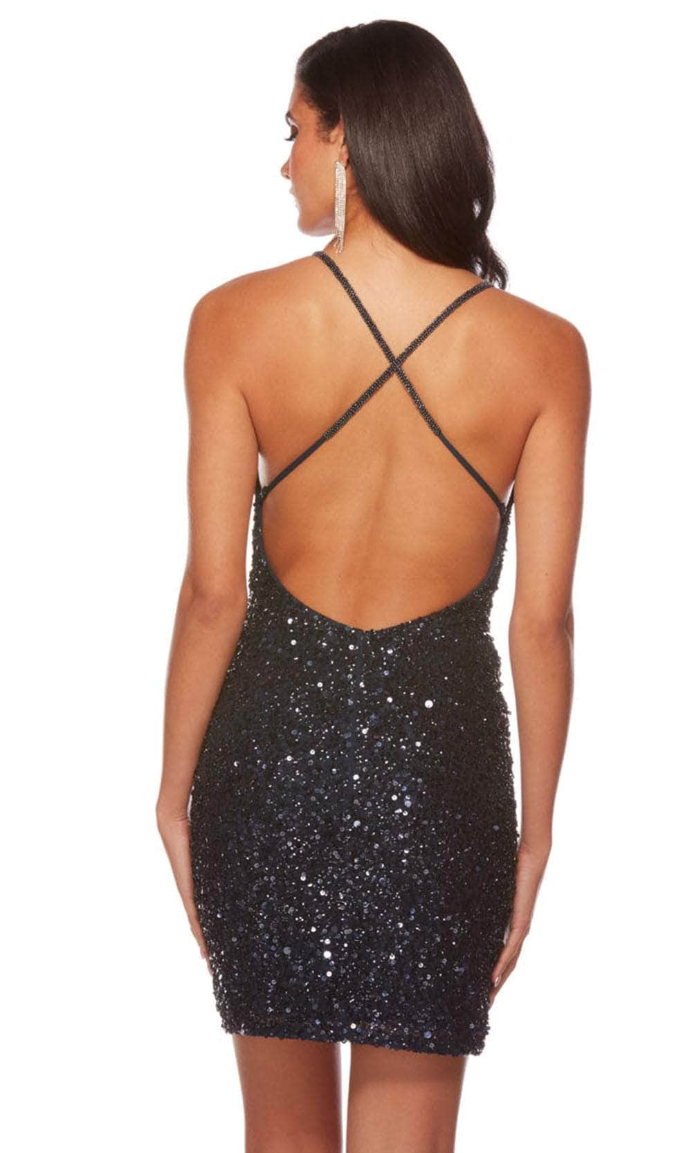 Alyce Paris 84001 - Sequin Ornate Cocktail Dress - view 10