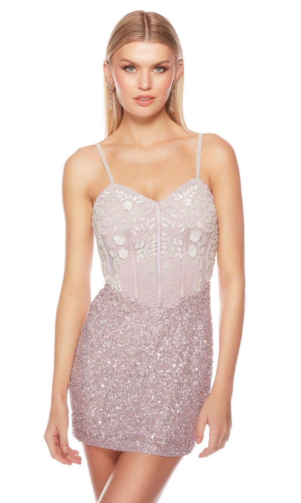 Alyce Paris 84008 - Sleeveless Beaded Embellished Cocktail Dress - designer formal gown at Silhouette Dresses