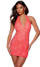 Alyce Paris 84016 - Embellished Halter Homecoming Dress - view 7