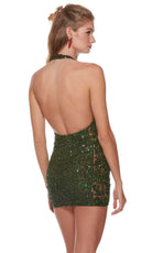 Alyce Paris 84016 - Embellished Halter Homecoming Dress - view 4