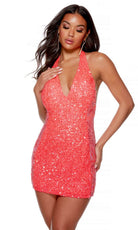 Alyce Paris 84016 - Embellished Halter Homecoming Dress - view 9