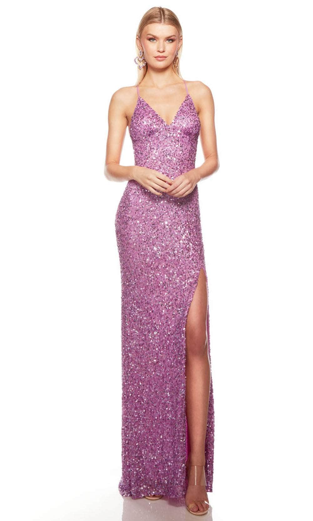 Alyce Paris 88002 - Sequin Sheath Prom Dress with Slit - view 6