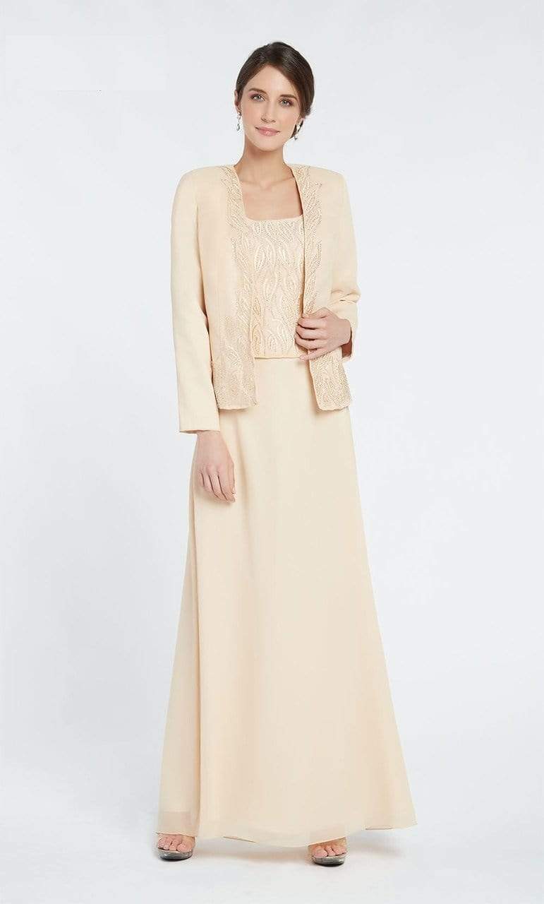 Alyce Paris - Beaded Chiffon Sheath Dress 29953 - back view