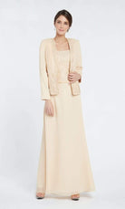 Alyce Paris - Beaded Chiffon Sheath Dress 29953 - back view
