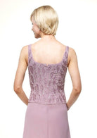 Alyce Paris - Beaded Chiffon Sheath Dress 29953 - detail view
