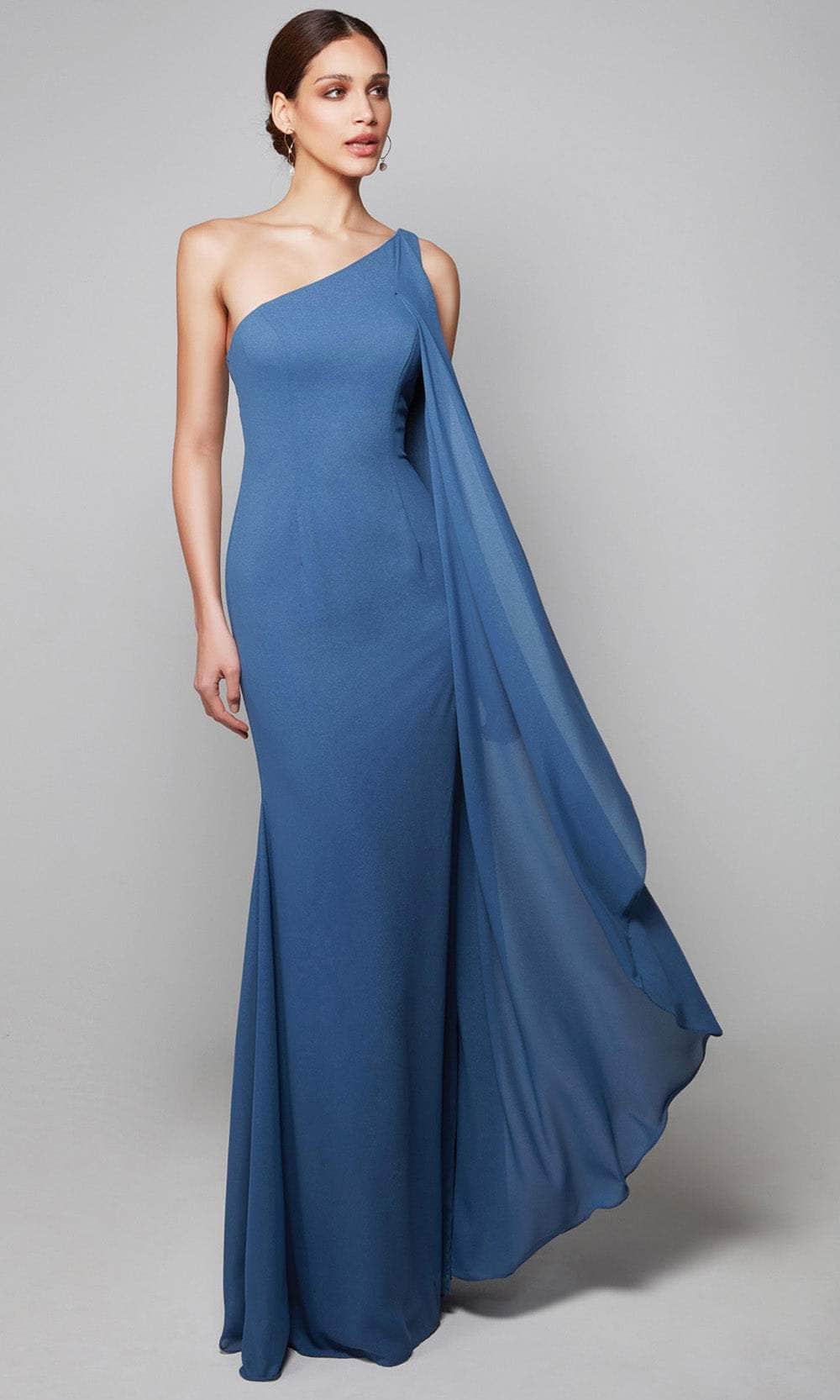 Alyce Paris - Cascade One Shoulder Evening Dress 27603 - designer evening gown at Silhouette Dresses