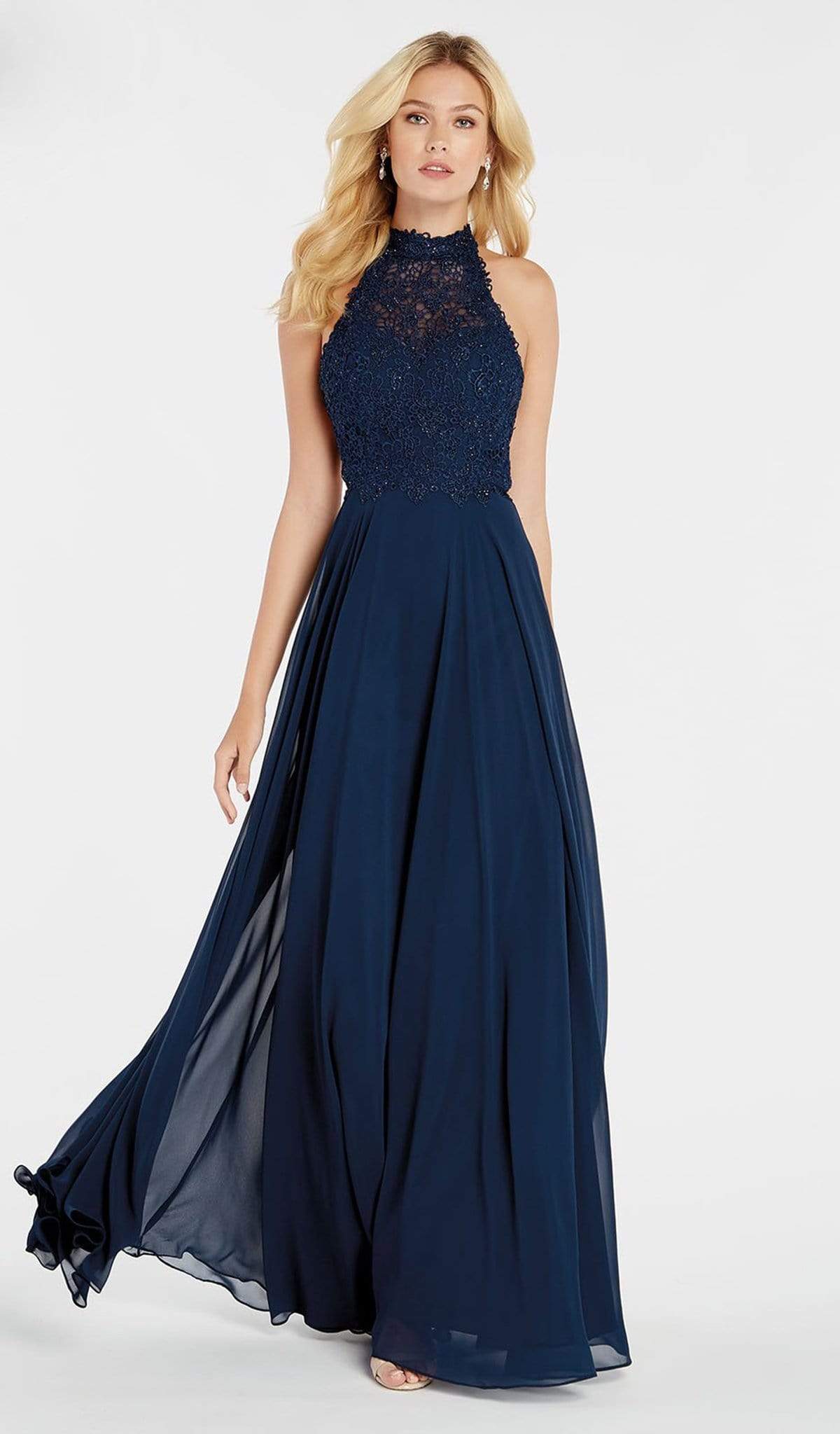Alyce Paris - Lace Halter Bodice A-Line Gown 60354 - designer prom dress at Silhouette Dresses