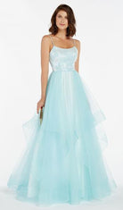 Alyce Paris - Sleeveless Scoop Neck Jacquard Ballgown 60359 - designer formal gown at Silhouette Dresses