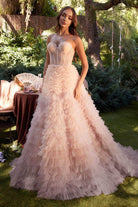 Andrea and Leo - A0767 Sweetheart Ruffled Ballgown - detail view