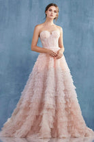 Andrea and Leo - A0767 Sweetheart Ruffled Ballgown - Silhouette Dresses