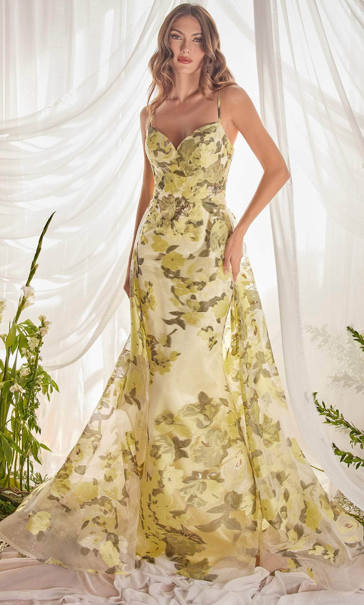 Andrea and Leo A0770 - Floral Sleeveless Prom Dress - detail view