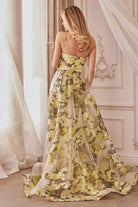 Andrea and Leo A0770 - Floral Sleeveless Prom Dress - back view