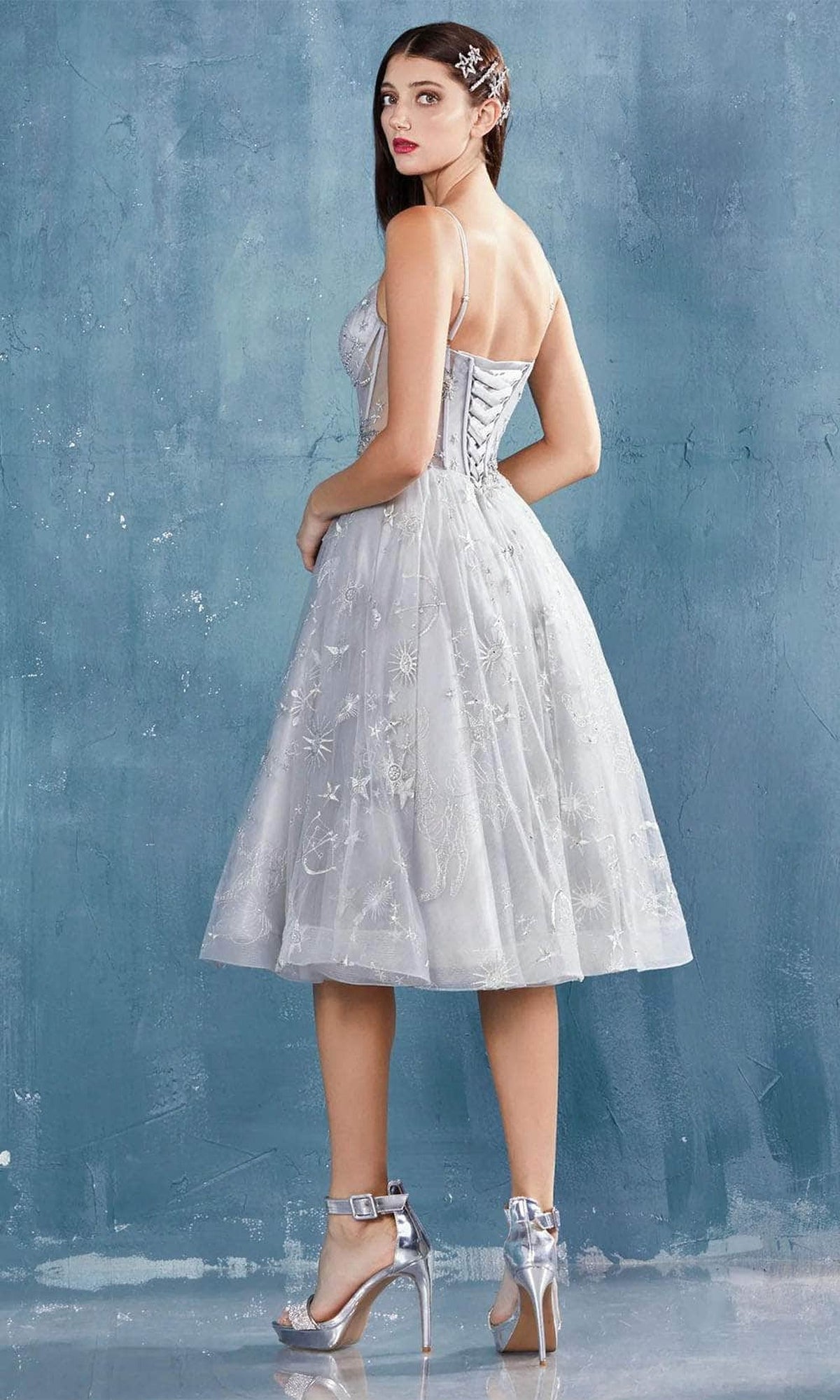 Andrea and Leo A0823 - Constellation Motif Cocktail Dress