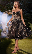 Andrea and Leo A0823 - Constellation Motif Cocktail Dress - Silhouette Dresses