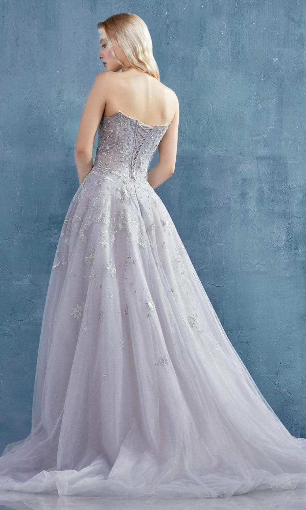 Andrea and Leo - A0890 Scoop Neck Dreamy Designed Simple Prom Dress - view 6