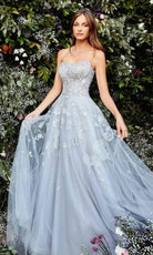 Andrea and Leo - A0890 Scoop Neck Dreamy Designed Simple Prom Dress - detail view