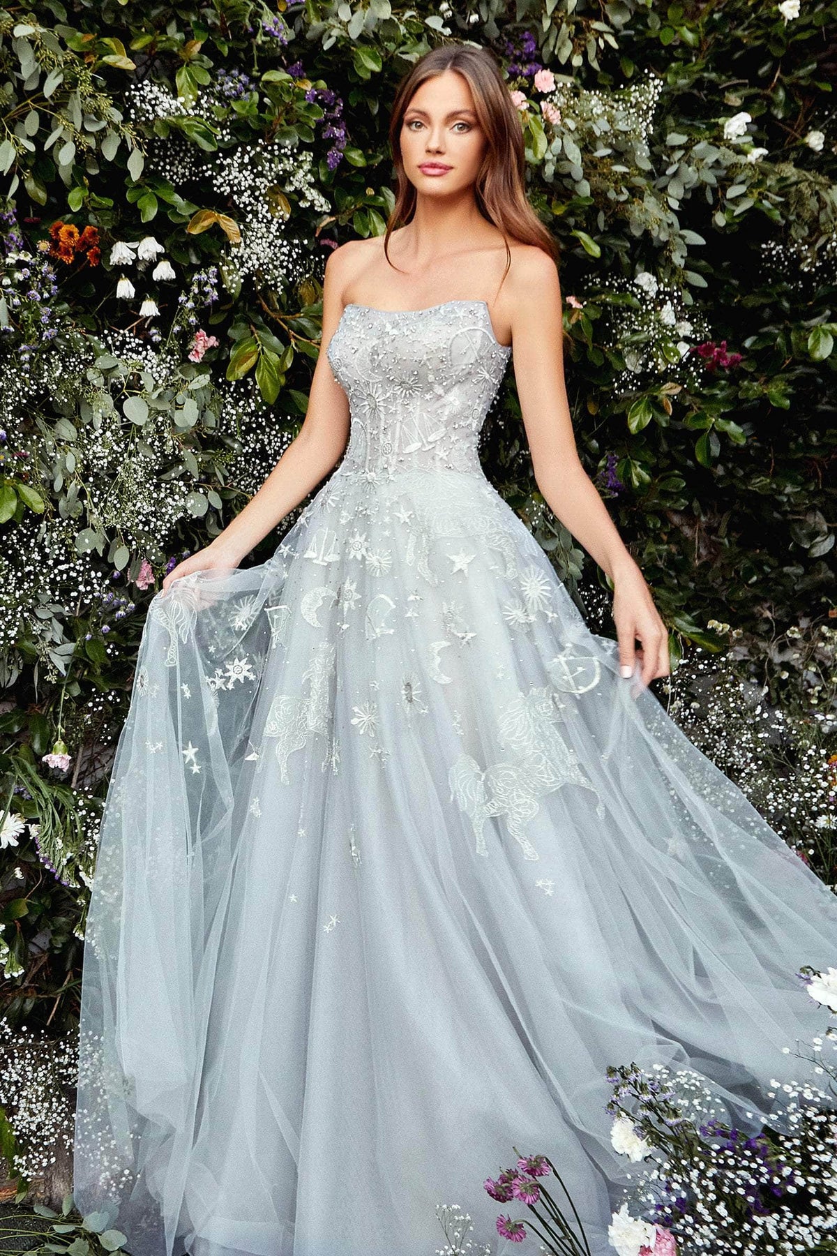 Andrea and Leo - A0890 Scoop Neck Dreamy Designed Simple Prom Dress - view 4