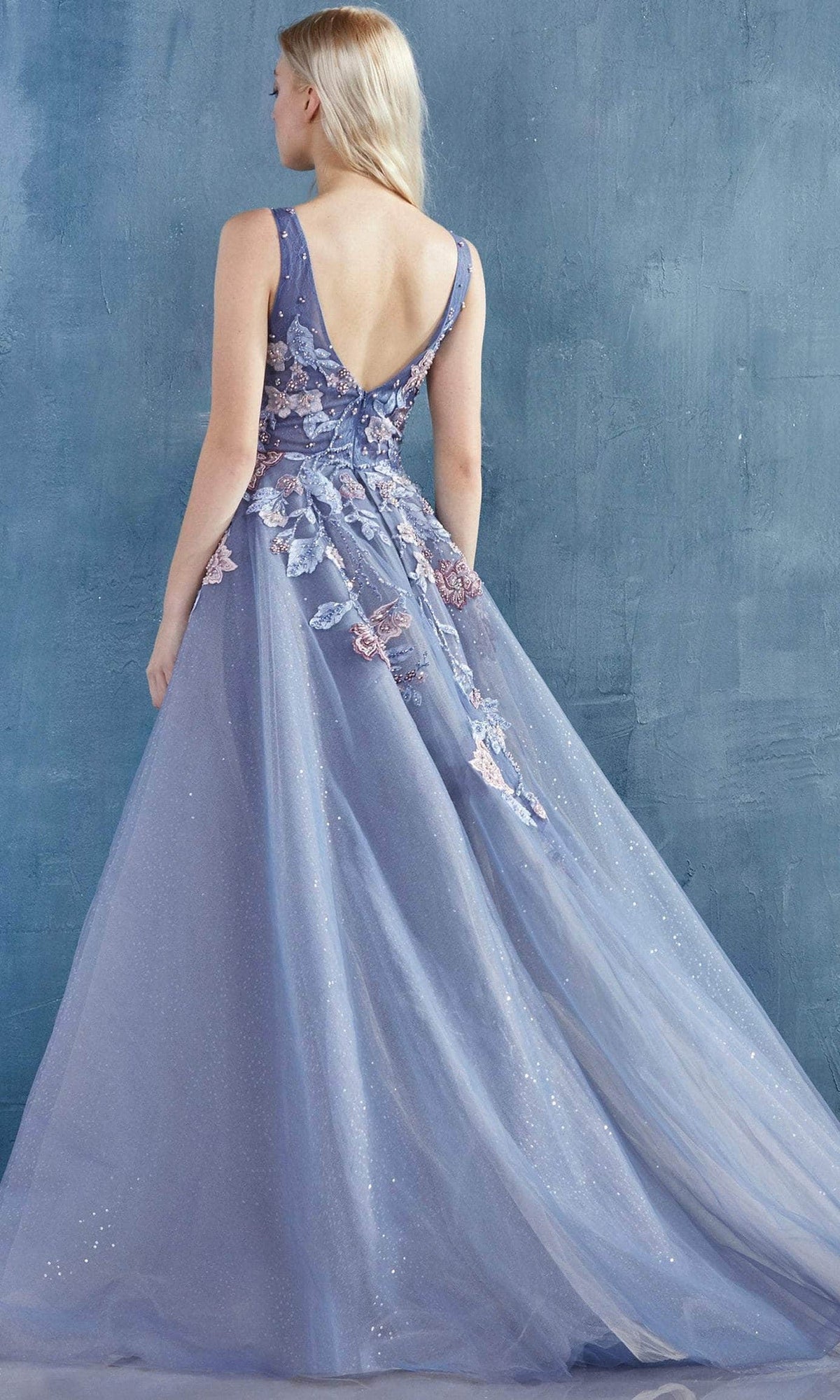 Andrea and Leo A0894 - Embroidered Overskirt Prom Dress
