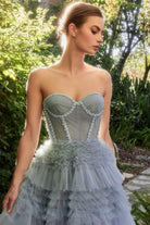 Andrea and Leo - A1017 Strapless Pleat And Tiered Ballgown - view 11