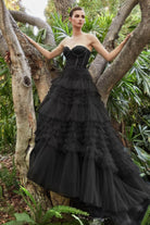 Andrea and Leo - A1017 Strapless Pleat And Tiered Ballgown - view 5