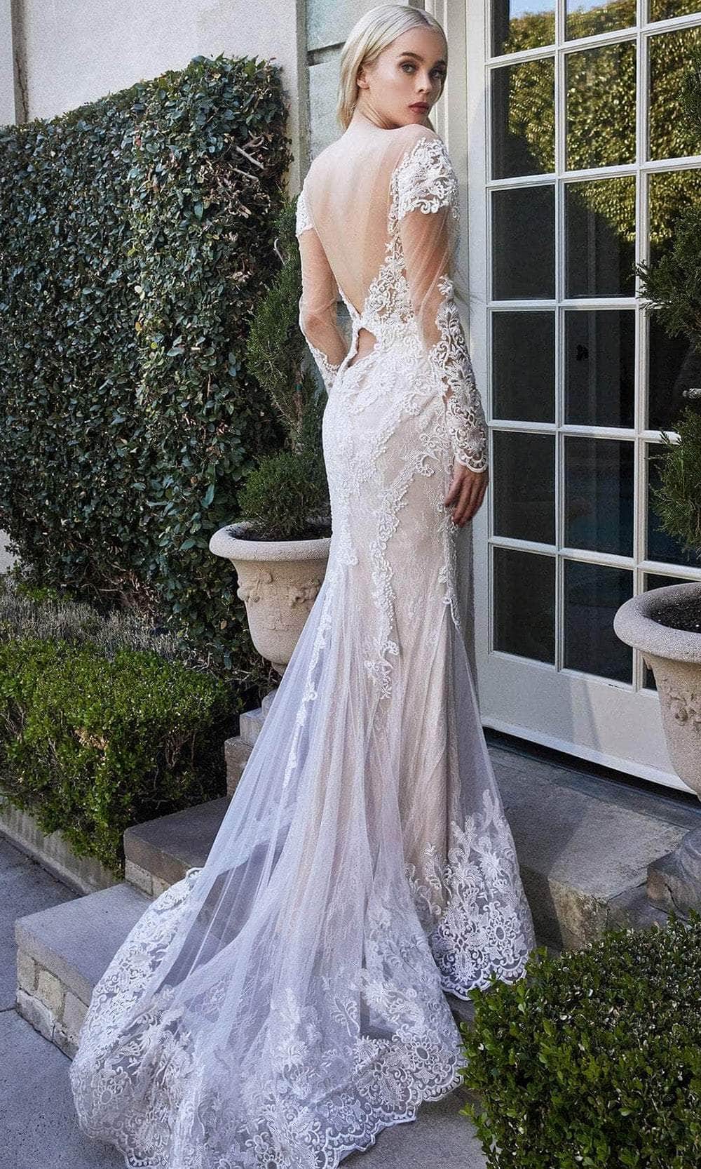 Andrea and Leo A1022 - Bohemian Lace Bridal Gown - back view