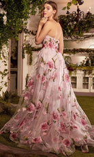 Andrea and Leo A1035 - Floral Applique Organza Prom Dress